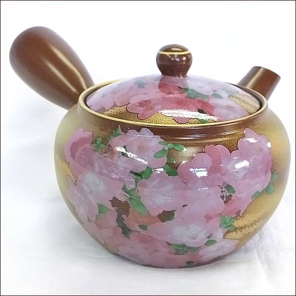 急須 茶こし付き使いやすい 大き目急須 ステンレス製の固定式茶こしアミ付 かぶら茶泥皐月 その１