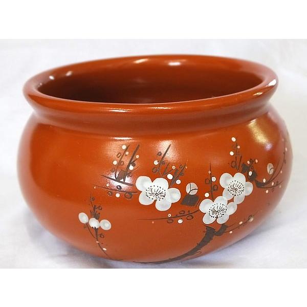 常滑焼 【白梅彫（中）】 しらうめぼり 建水 茶こぼし 日本製