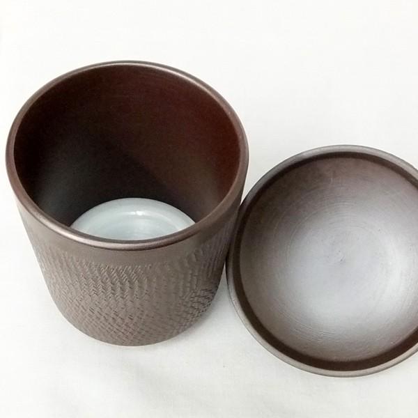 松風作 湯呑揃 共箱 以さむ刻 総彫 刷毛目 萬古焼 名工 万古焼 湯のみ セット 蓋付カット彫 組湯のみ 同じ大きさ 最後の1個