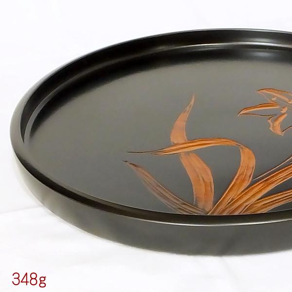 お盆 トレー 丸盆 黒 【一尺】 日光彫 盆 : 有限会社 阿久津茶舗