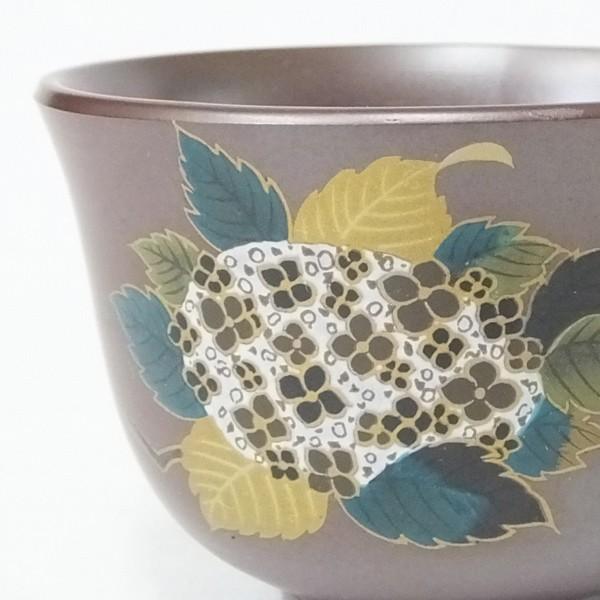 万古焼 茶器 五客湯のみ 湯のみ あじさい 五客湯呑み銀万古