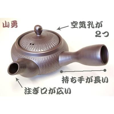 万古焼 急須 手作り 茶こしみアミ付 やまゆう 山勇作 2〜3人用
