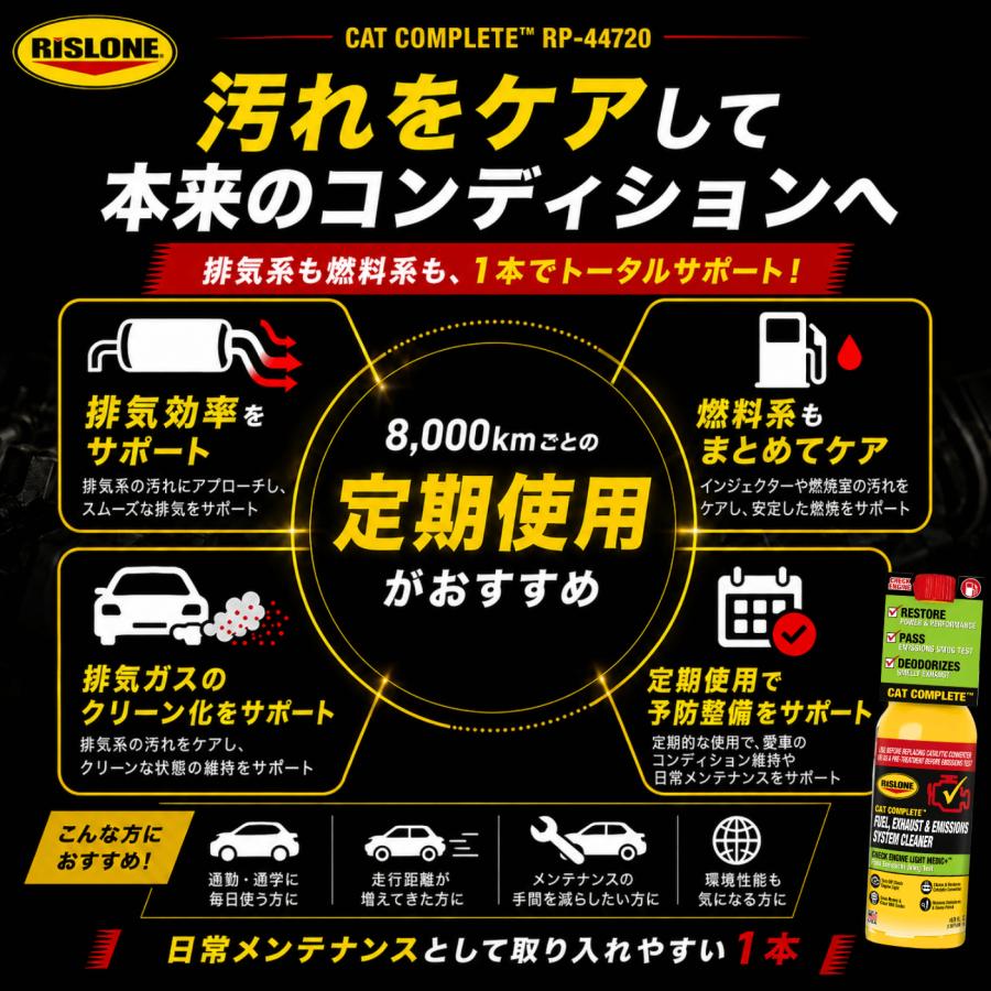 リスローン 添加剤 触媒クリーナー CATコンプリート RP-44720 ガソリン