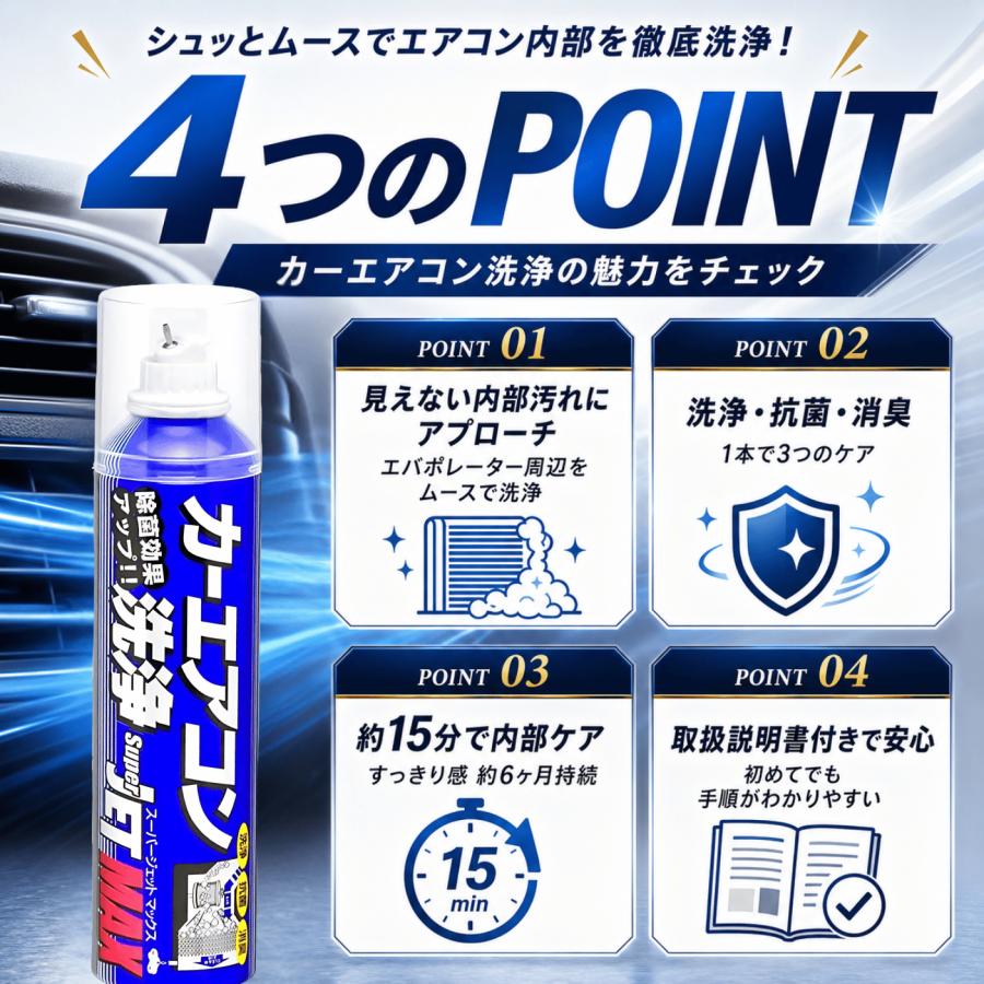 ZAC JAPAN COMPANY エバポレーター クリーナー 車 カーエアコン 洗浄