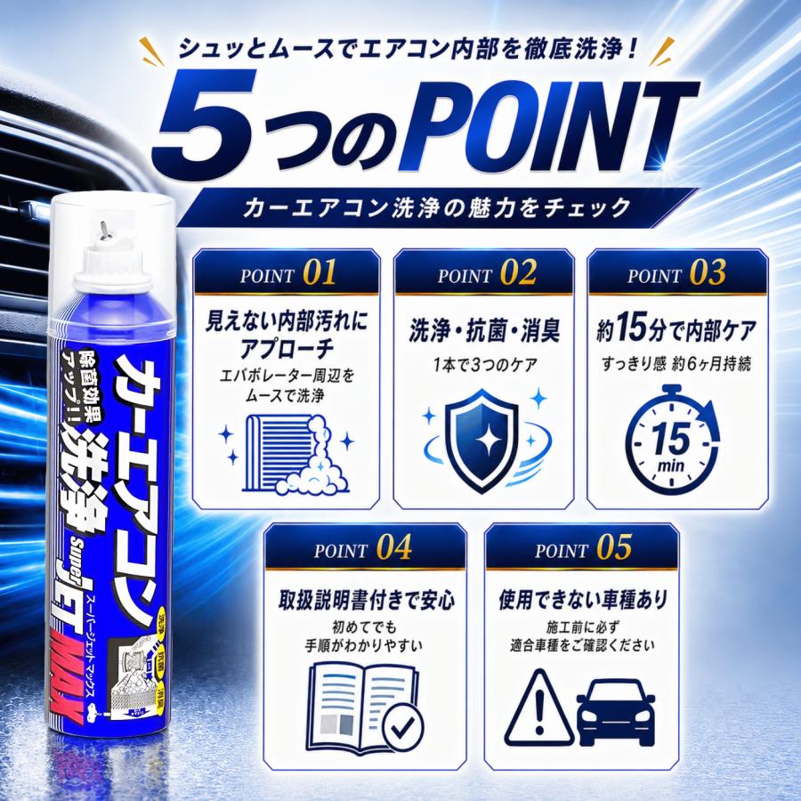 ZAC JAPAN COMPANY エバポレーター クリーナー 洗浄剤 車 カーエアコン