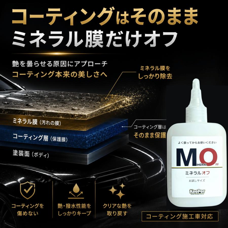KeePer技研 ミネラルオフ 90ml キーパー 洗車 スポンジ クロス