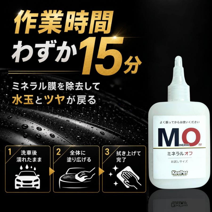 KeePer技研 ミネラルオフ 90ml キーパー 洗車 スポンジ クロス