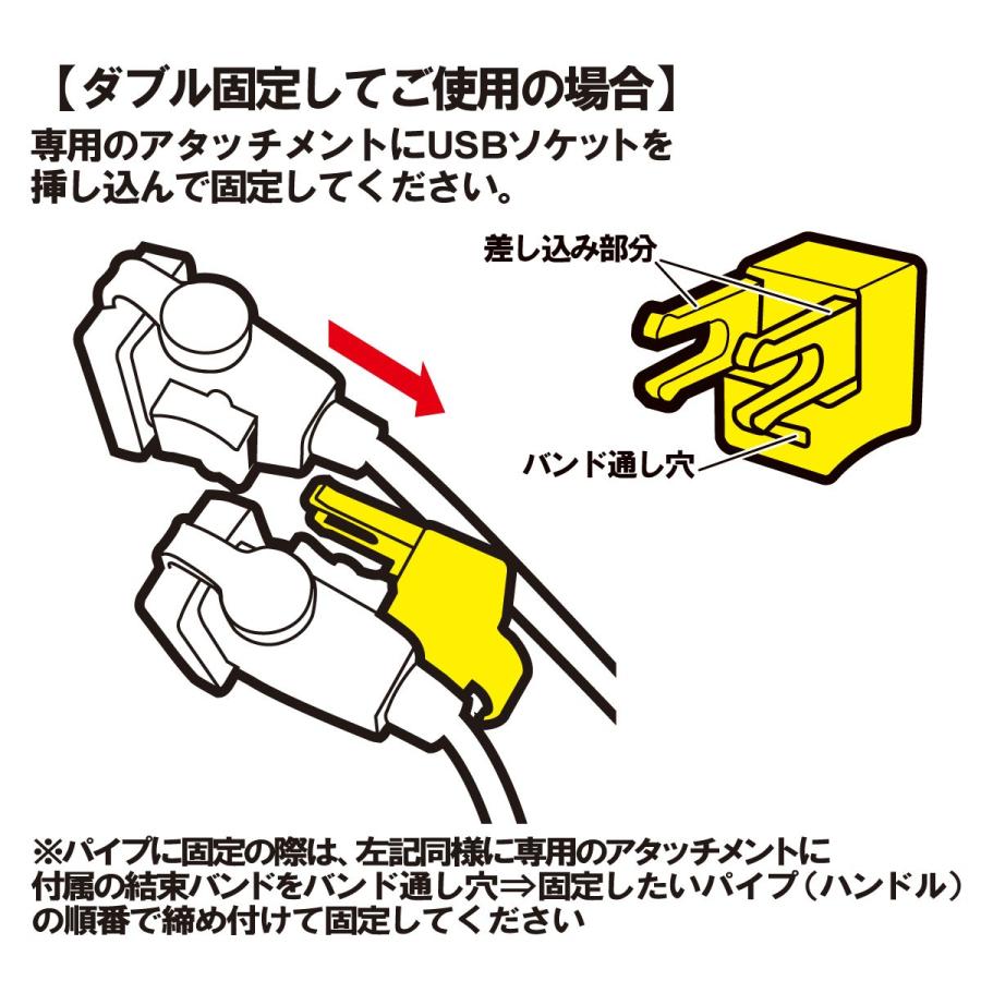 バイク 電源 USBステーション2 NS-005 USBジャック 2口タイプ