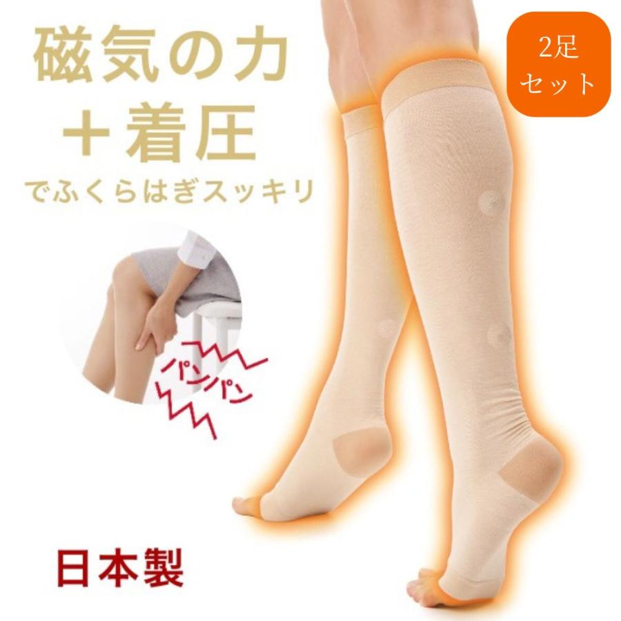 アルファックス 2足セット ふくらはぎ サポーター 磁気 足のむくみ