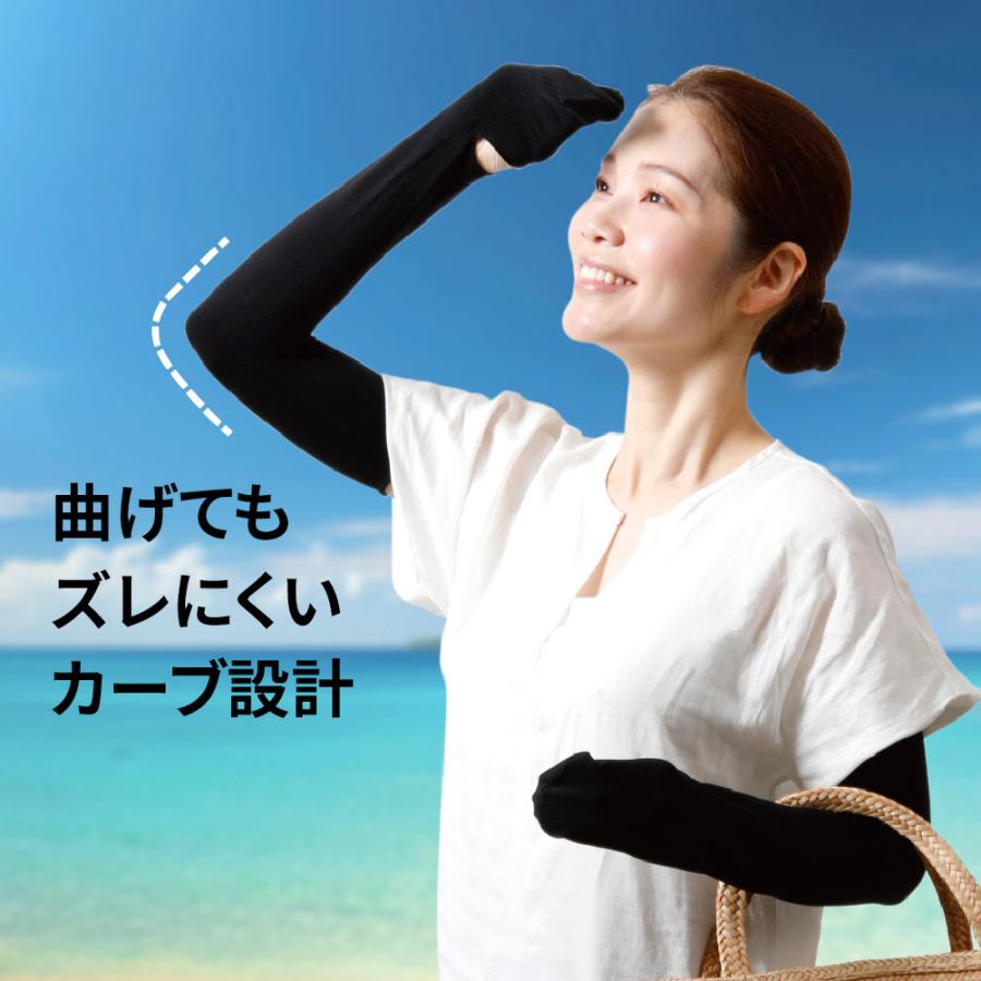 uv 手袋 ロング 指先が出せる ミトン アームカバー 腕 手 uvカット