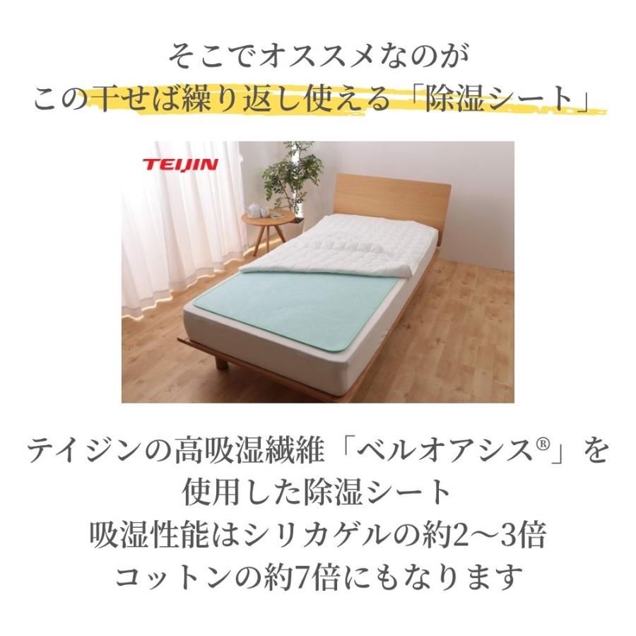 【メーカー直送品】 テイジン 繰り返し使える 除湿シート 日本製 快眠ドライプラス ダブル 日本製 除湿マット 布団 畳 フローリング 押入 除湿 消臭 吸湿 爆買_2