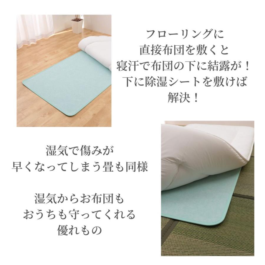【メーカー直送品】 テイジン 繰り返し使える 除湿シート 日本製 快眠ドライプラス ダブル 日本製 除湿マット 布団 畳 フローリング 押入 除湿 消臭 吸湿 爆買_7