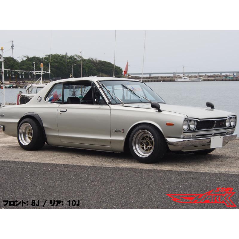 スターシャーク14インチ シルバーゴールド ホイール 2個セット スターシャーク アルミ ホイール 2本 14×6J 38 ゴールド