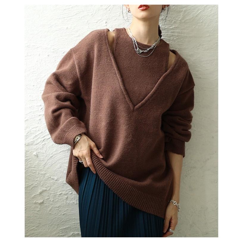 Sawa a la mode（サワアラモード） レディース トップス ニット 重ね着