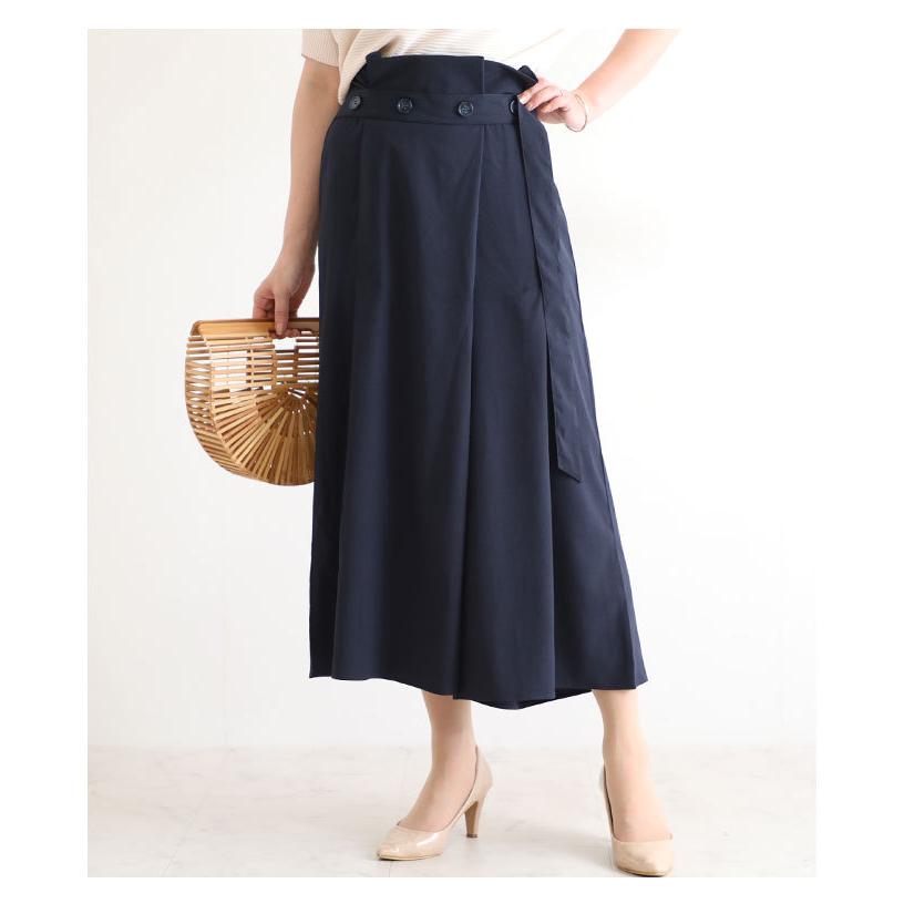 レディース パンツ ワイドパンツ モカ ネイビー ガウチョ スカーチョ ハイウエスト ウエストゴム 夏 秋 サワアラモード 大人 可愛い 洋服 30代 40代 Alfem 137 Sawa A La Mode サワアラモード 通販 Yahoo ショッピング