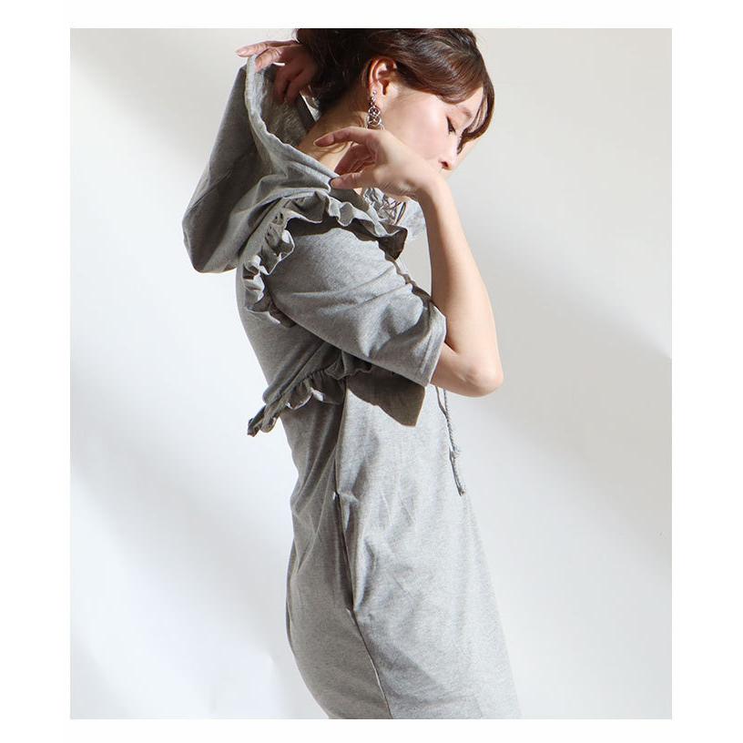 Sawa a la mode レディース ワンピース パーカーワンピ フリル Sawa a la mode レディース ワンピース パーカーワンピ フリル