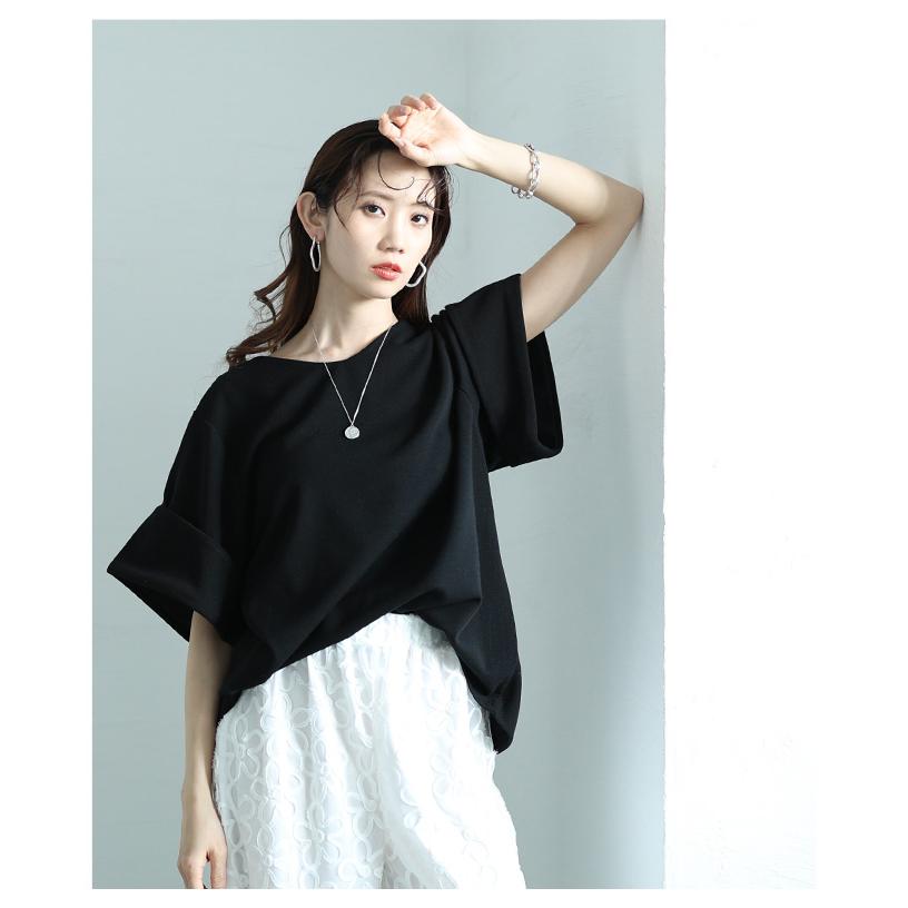 美品⭐︎テラウェア上⭐︎L⭐︎オープンネック Sawa a la mode レディース トップス カットソー Vネック 無地 5