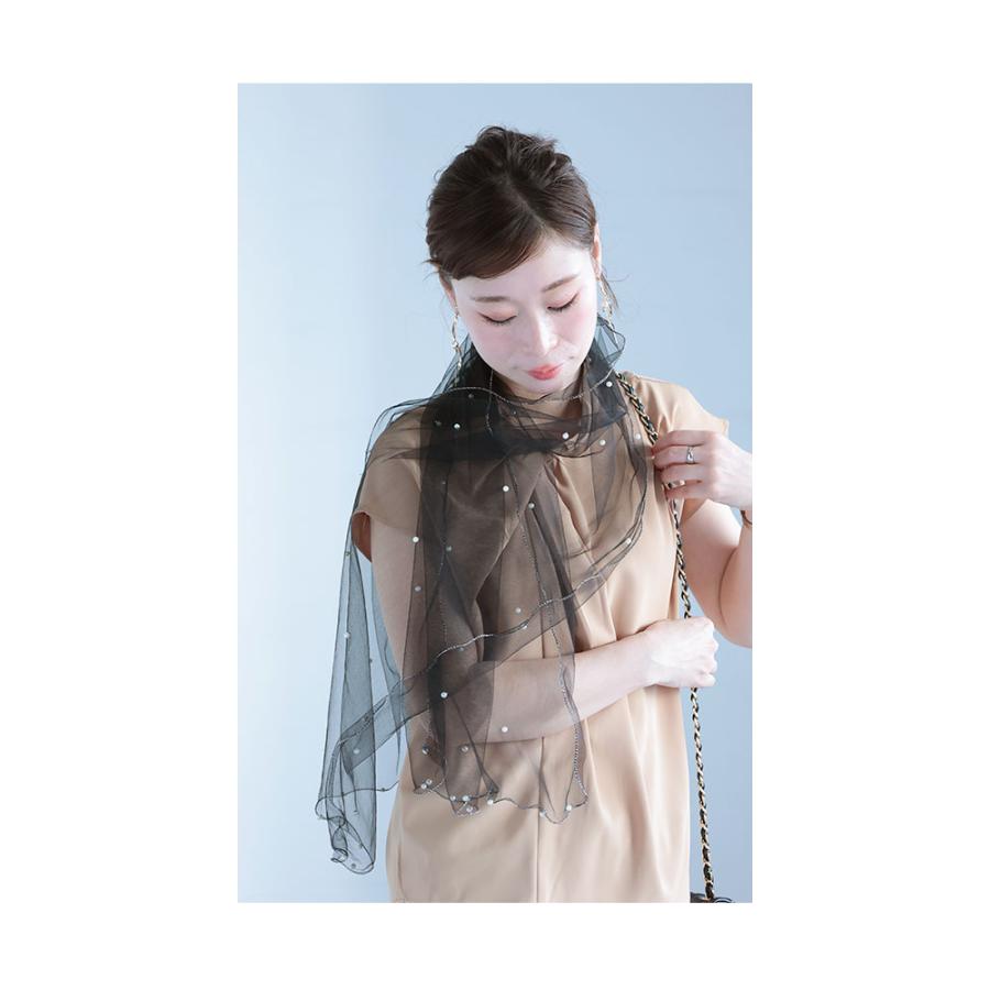 Sawa a la mode レディース 小物 ストール 黒 ブラック 白 Sawa a la mode レディース 小物 ストール 黒 ブラック 白