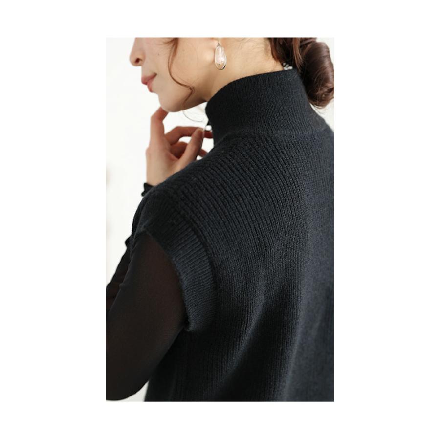 Sawa a la mode レディース トップス ベスト ニット 黒 ブラック Sawa a la mode レディース トップス ベスト ニット 黒 ブラック