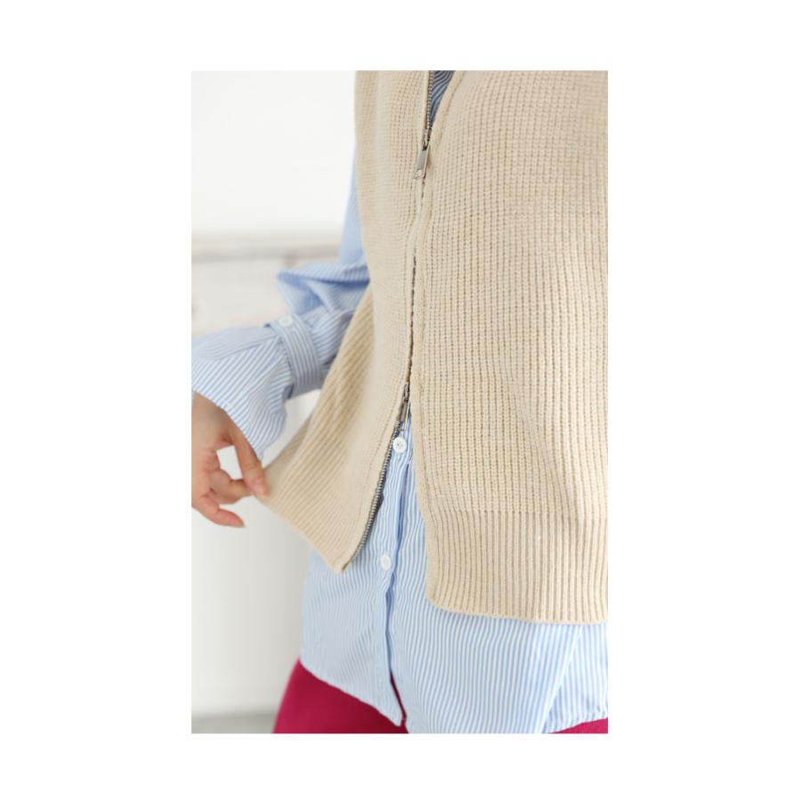 Sawa a la mode レディース トップス ベスト ニット 黒 ブラック