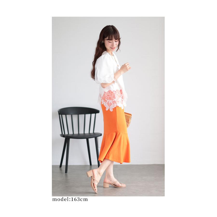 Sawa a la mode レディース ボトムス スカート ドット オレンジ