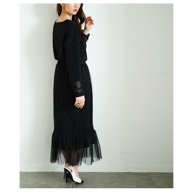 楽天市場】美しいドレープを描くバイカラーブロードティアード