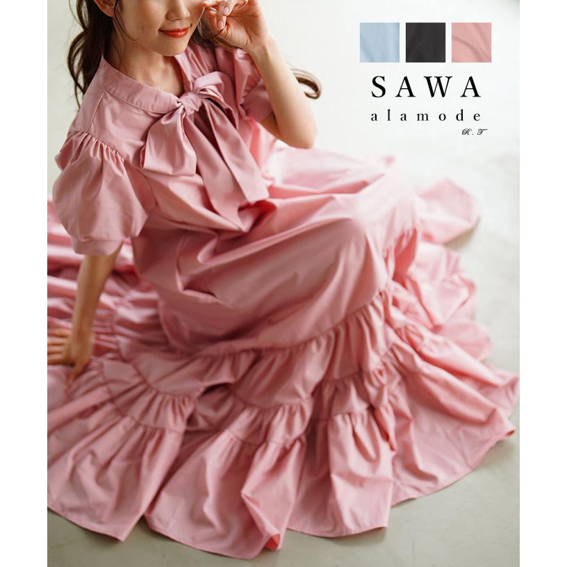 Sawa a la mode（サワアラモード） レディース ワンピース ブラック 黒