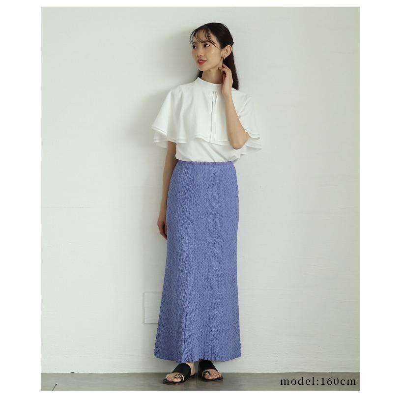 レディース トップス ブラウス シャツ ブラック 黒 オフホワイト オレンジ 半袖 ケープ襟 無地 夏服 大人可愛い きれいめ 30代 40代 50代 女性   イベントセールの画像