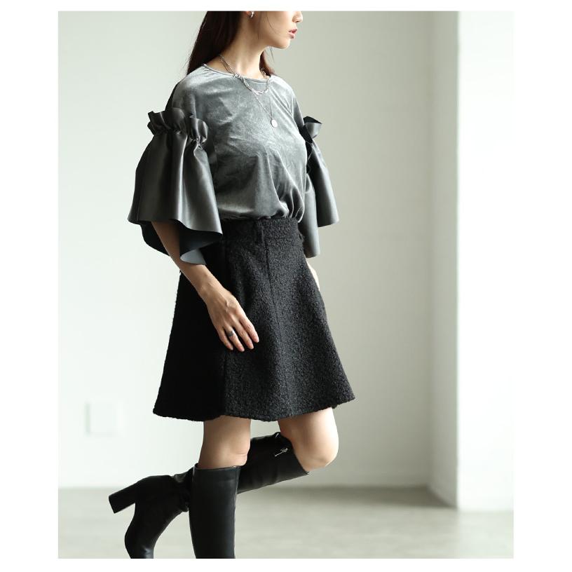 Sawa a la mode（サワアラモード） レディース トップス 異素材 ベロア