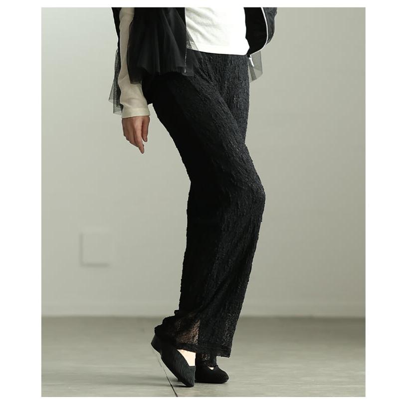 レディース ボトムス パンツ ロング丈 体型カバー ゆったり 総レース ウエストゴム カジュアル 大人可愛い 大人 可愛い 30代 40代 50代 60代 アラモードの画像