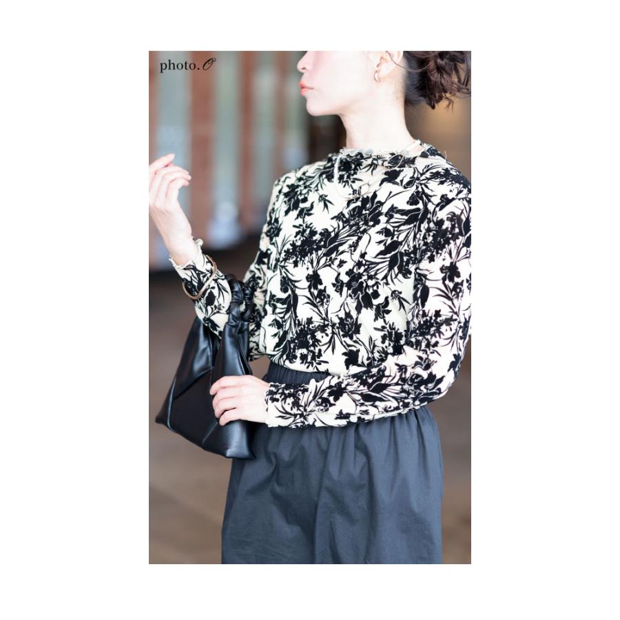 Sawa a la mode レディース トップス カットソー Tシャツ 黒 花 Sawa a la mode レディース トップス カットソー Tシャツ 黒 花