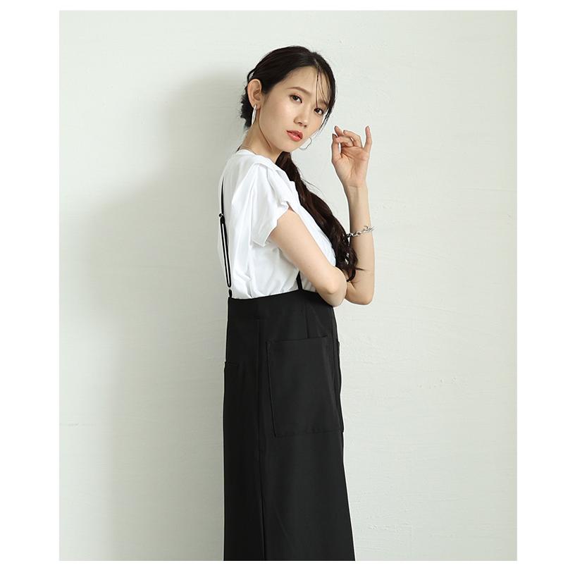 レディース ワンピース サロペット ジャンパースカート 黒 ブラック グレー ロング キャミワンピ 夏服 大人可愛い きれいめ 30代 40代 50代 女性 サワアラモードの画像