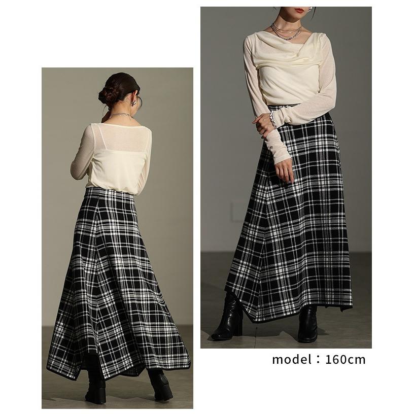 Sawa a la mode サワアラモード スカート レディース タータンチェック 総柄 ニット ウエストゴム ブラック グレー ブラウン 秋 冬 大人可愛い 大人 可愛い 30代 40代 50代 60代 ALAMODE アラモード - 通販 - Yahoo ショッピング