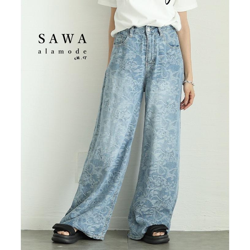 Sawa a la mode（サワアラモード） レディース パンツ デニム ワイド
