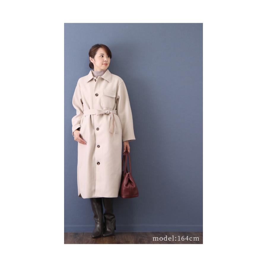 レディース コート アウター レディス モカ ブラウン 茶 アイボリー 白ホワイト ロング丈 長袖 秋 冬 サワアラモード 大人 可愛い 洋服 30代 40代 50代 60代 Alsada 9856 Sawa A La Mode サワアラモード 通販 Yahoo ショッピング