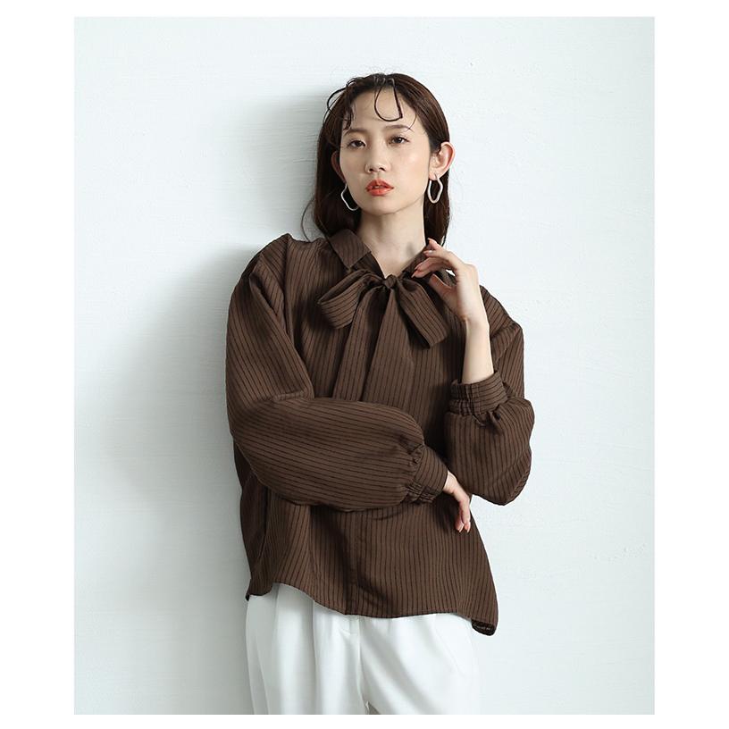 2way柄ブラウス／ブラウン（新品） Sawa a la mode（サワアラモード） レディース トップス ブラウス