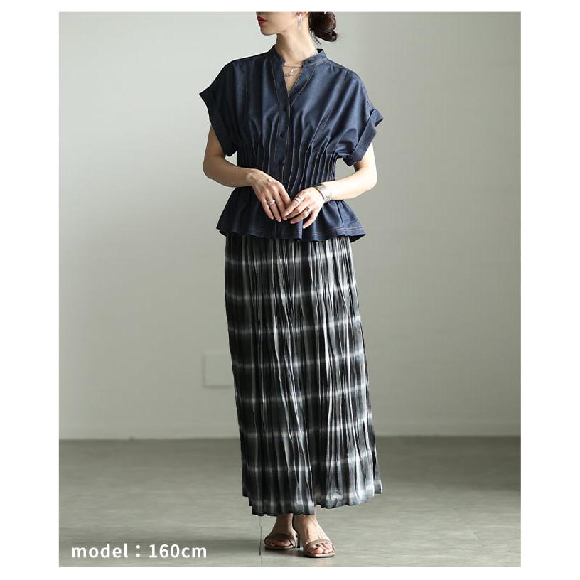 スカート レディース ボトムス ロング丈 ウエストゴム 細見え 楽ちん カジュアル 春 夏 春服 夏服 大人可愛い 大人 可愛い 30代 40代 50代 60代 アラモー 爆買の画像