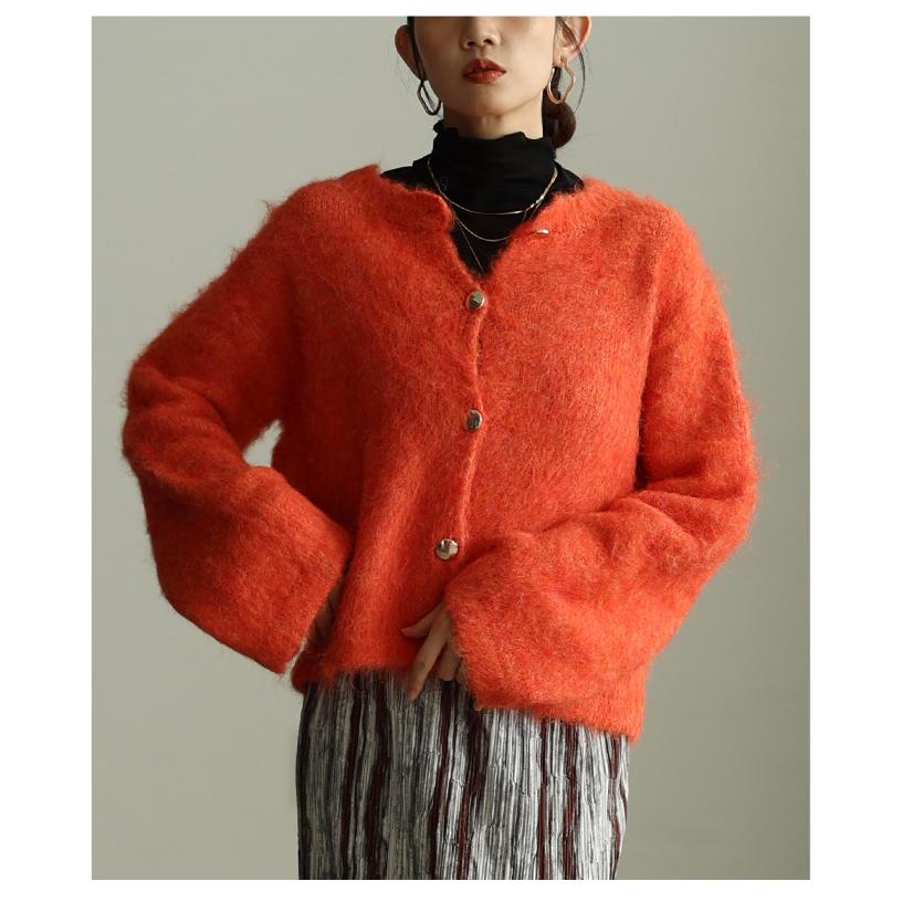 CABAN オレンジレッド カーディガン ポケット付き Matsuyama / 162cm(CABaN )スタイリング・コーディネート