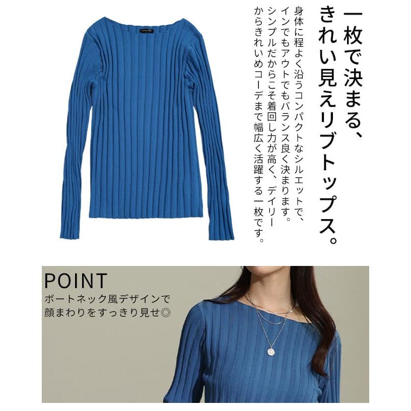 Sawa a la mode（サワアラモード） レディース トップス 長袖 リブ