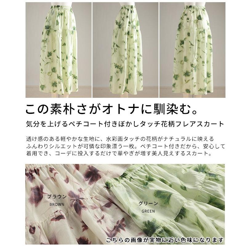 Sawa a la mode（サワアラモード） スカート レディース 花柄 フレア
