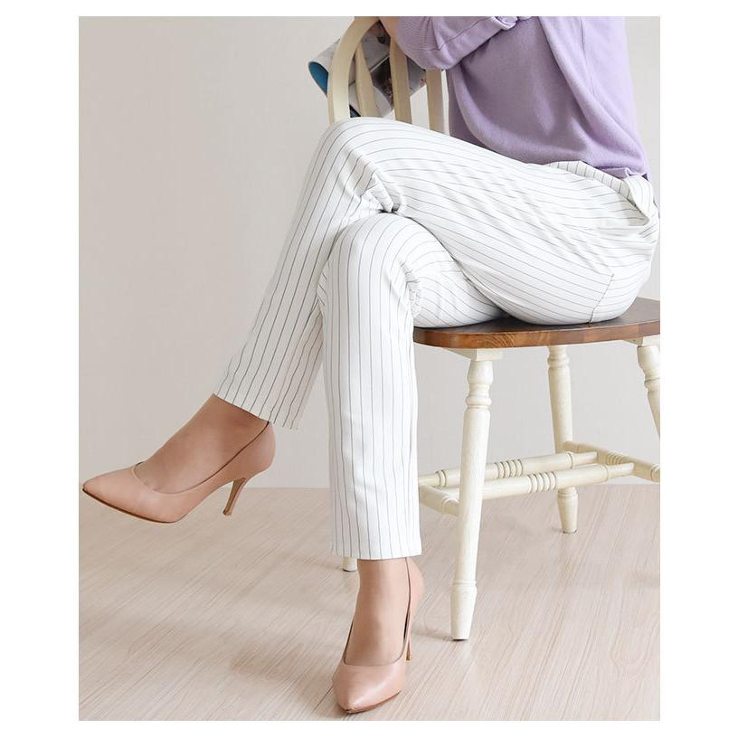 パンツ ロング丈 ストライプ 低身長 低身長向け 黒系 白系 グレイ系 青系 レディース レディス サワアラモード 洋服 30代 40代 50代 60代 Jp009 Sawa A La Mode サワアラモード 通販 Yahoo ショッピング