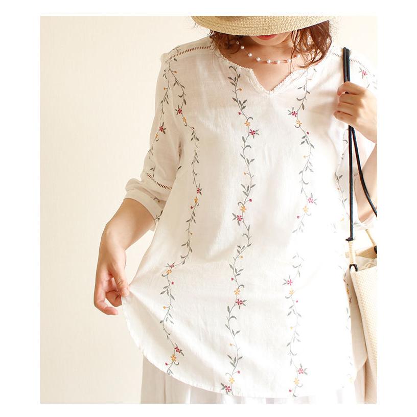 Sawa a la mode（サワアラモード） レディース トップス 半袖 5分袖 花