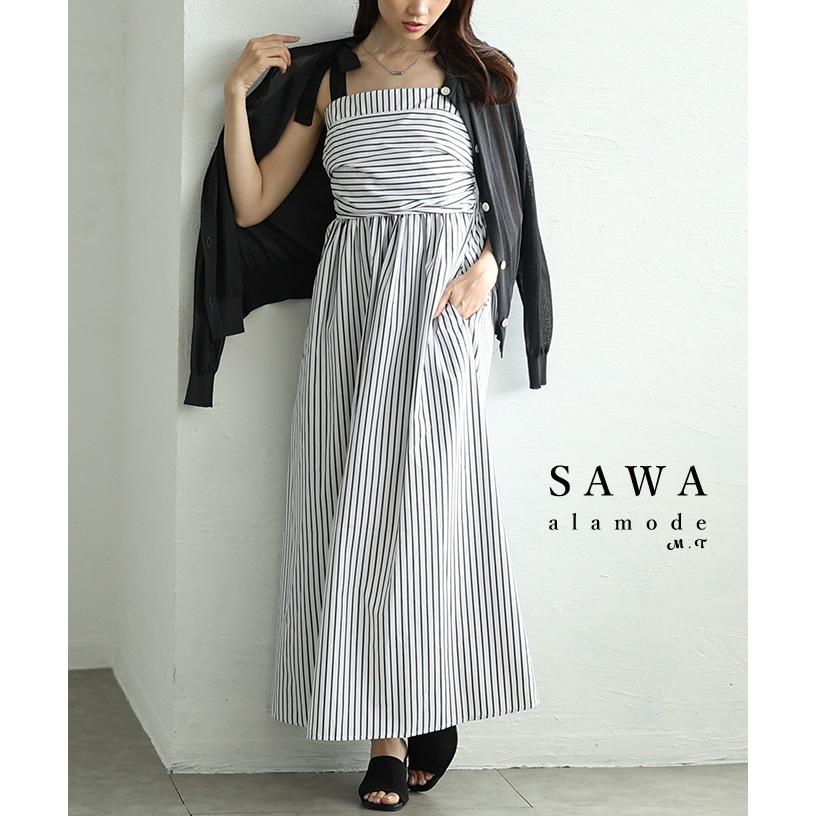 Sawa a la mode（サワアラモード） ワンピース レディース ストライプ
