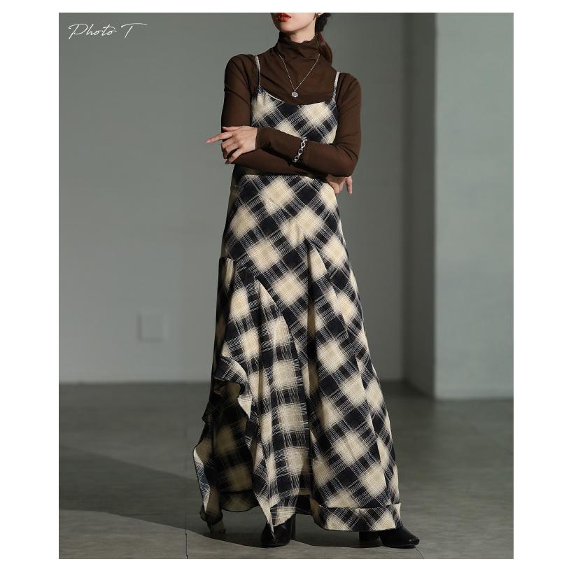 新品未使用✨慈雨　ロングワンピース　チェック柄　40 楽天市場】チェックシャツワンピース レディース 長袖 リボン
