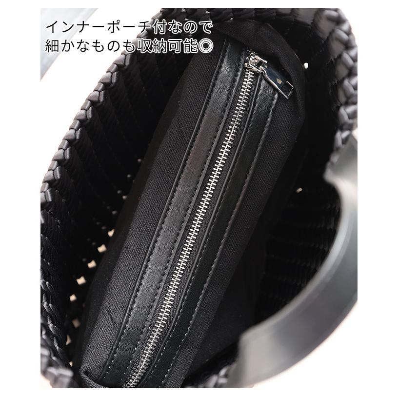 レディース 小物 バッグ カバン 鞄 かばん ブラック トートバッグ メッシュバッグ インナーポーチ付き 冬 大人可愛い きれいめ 30代 40代 50代 女性 アラモードの画像