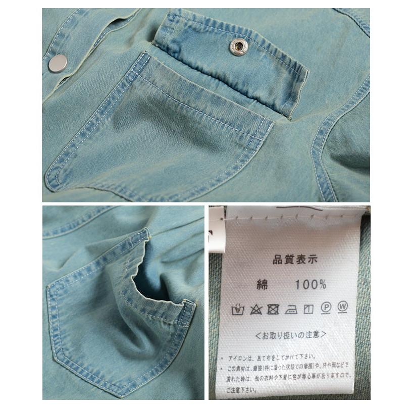 ワンピース レディース 半袖 デニム 体型カバー ベルト付き 前開き 2WAY カジュアル 春 夏 春服 夏服 大人可愛い 大人 可愛い 30代 40代 50代 60代 アラモードの画像