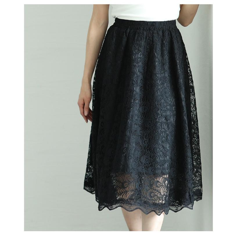 Sawa a la mode（サワアラモード） スカート クロップド丈 レース 花柄