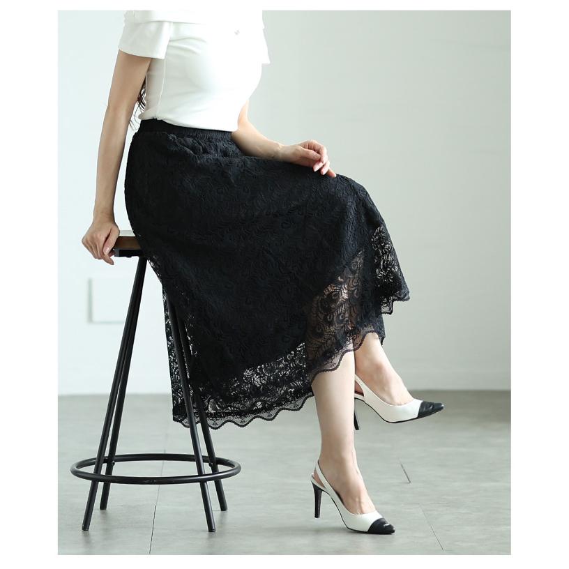 Sawa a la mode（サワアラモード） スカート クロップド丈 レース 花柄
