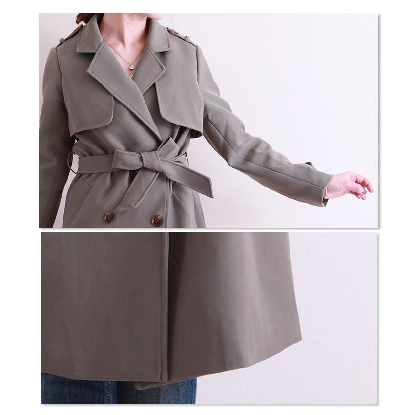 アウター コート トレンチ グリーン 緑 春 秋 冬 長袖 ミディアム丈 レディース レディス サワアラモード 洋服 30代 40代 50代 60代 Mode 4436 Sawa A La Mode サワアラモード 通販 Yahoo ショッピング