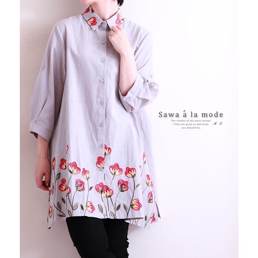 Sawa a la mode チュニックシャツ シャツ チュニック トップス Sawa a la mode チュニックシャツ シャツ チュニック トップス